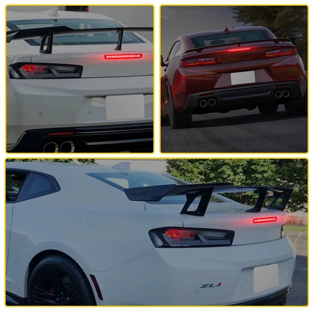 Red LED Third Brake Light For 2016-2024 6th Gen Chevy Camaro Coupe/Convertible A 6B93BC-57