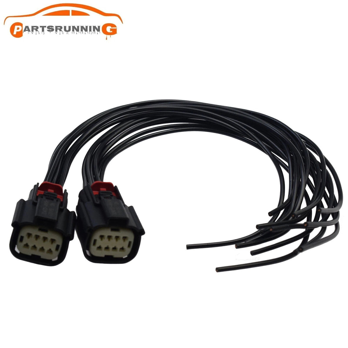 For 2016-2018 Chevrolet Camaro 2PCS Headlight Connector Pigtail 6-pin Wire 8-way 6B93BC-57