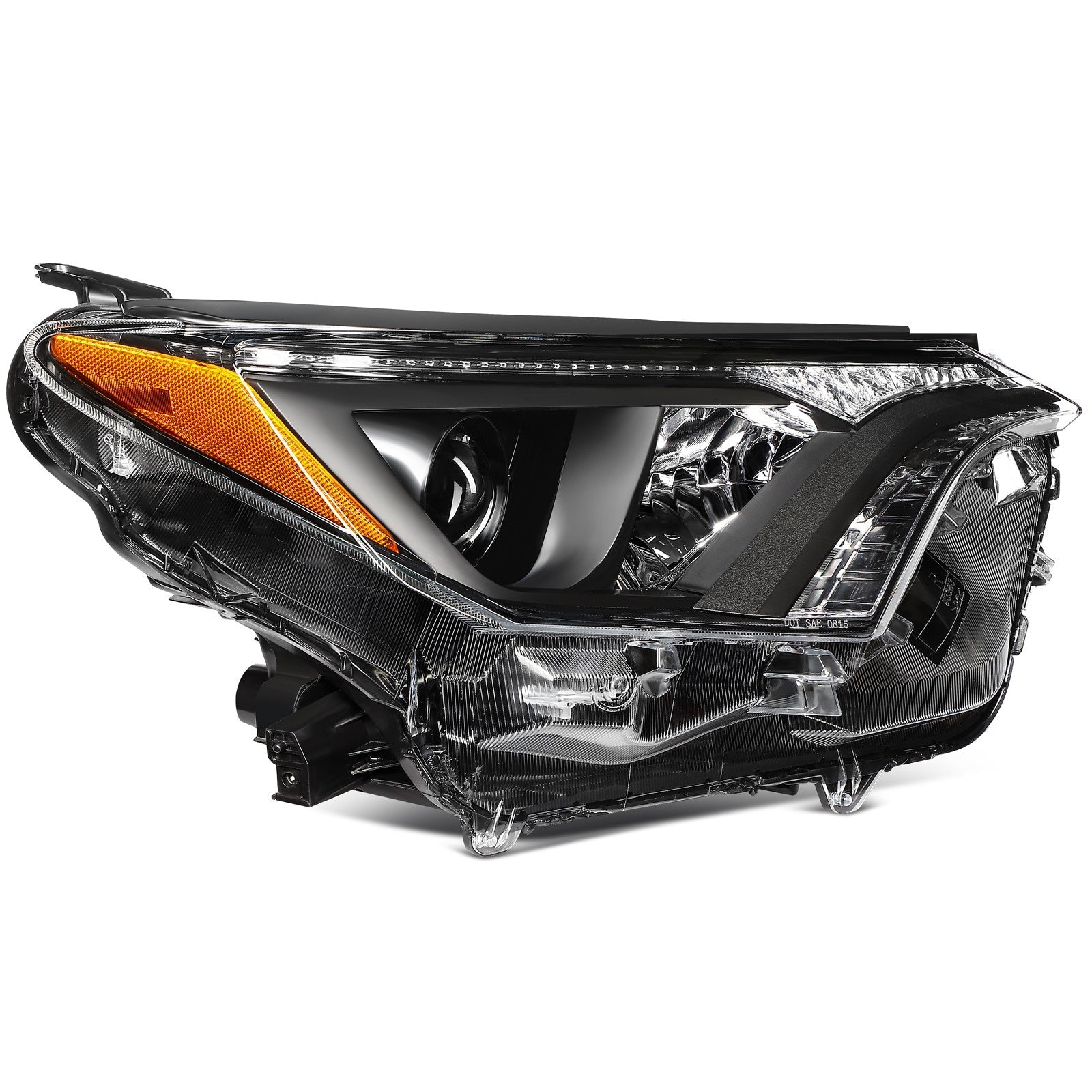 ECCPP Headlights Assembly For Toyota RAV4 2.5L 2016-2018 Pair Kit Black Amber 6B93BC-57