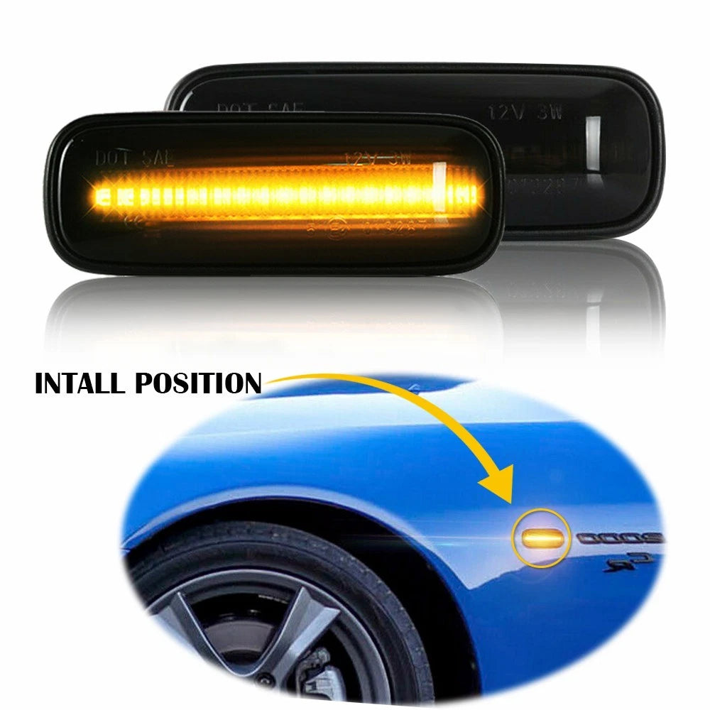 2PC DYNAMIC LED SIDE SIGNAL MARKER LIGHTS FOR 1996-2000 CIVIC HONDA CR-V BALLADE 6B93BC-57
