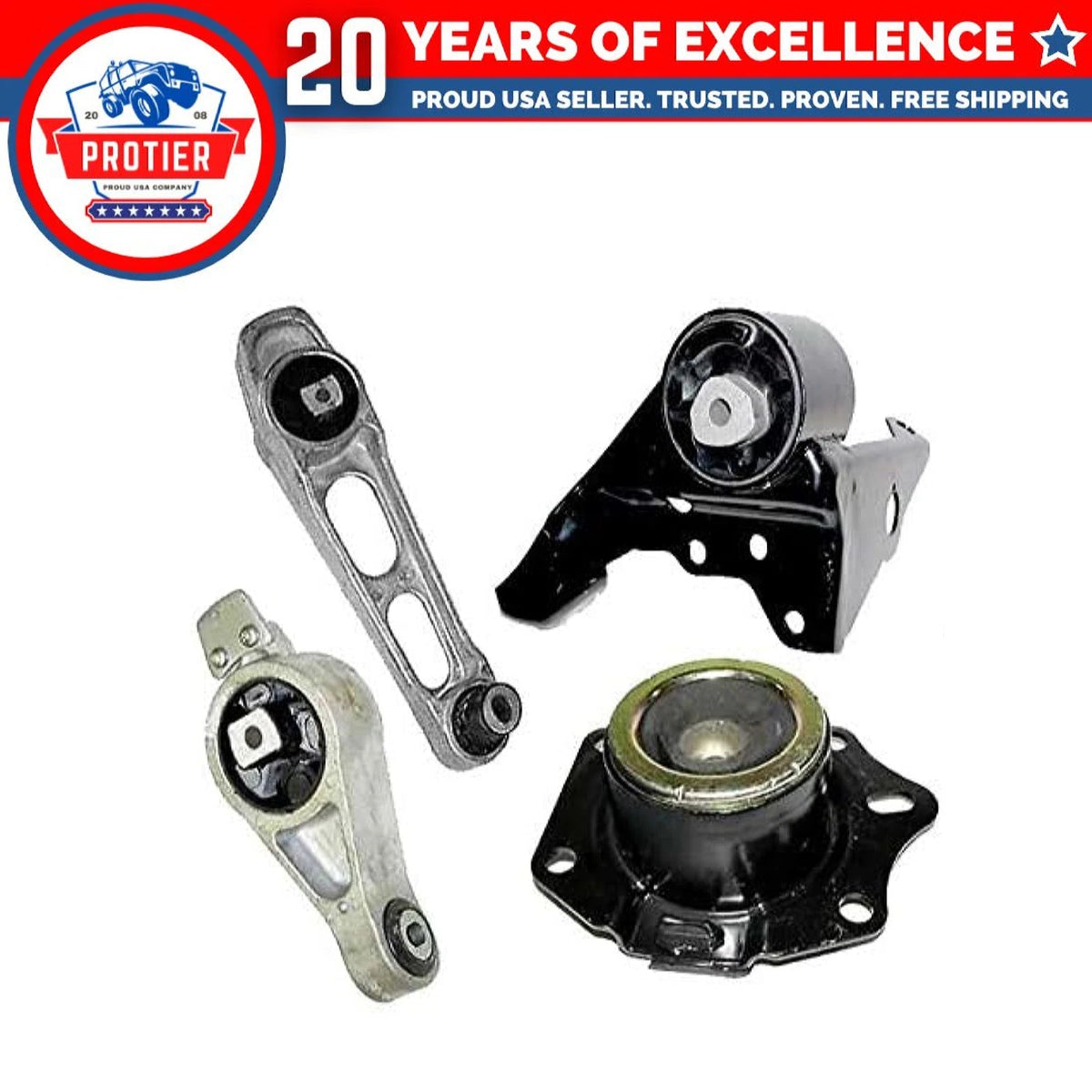Motor & Trans Mount Set 4PCS Compatible for 2000 - 2001 Dodge / Plymouth Neon 6B93BC-57