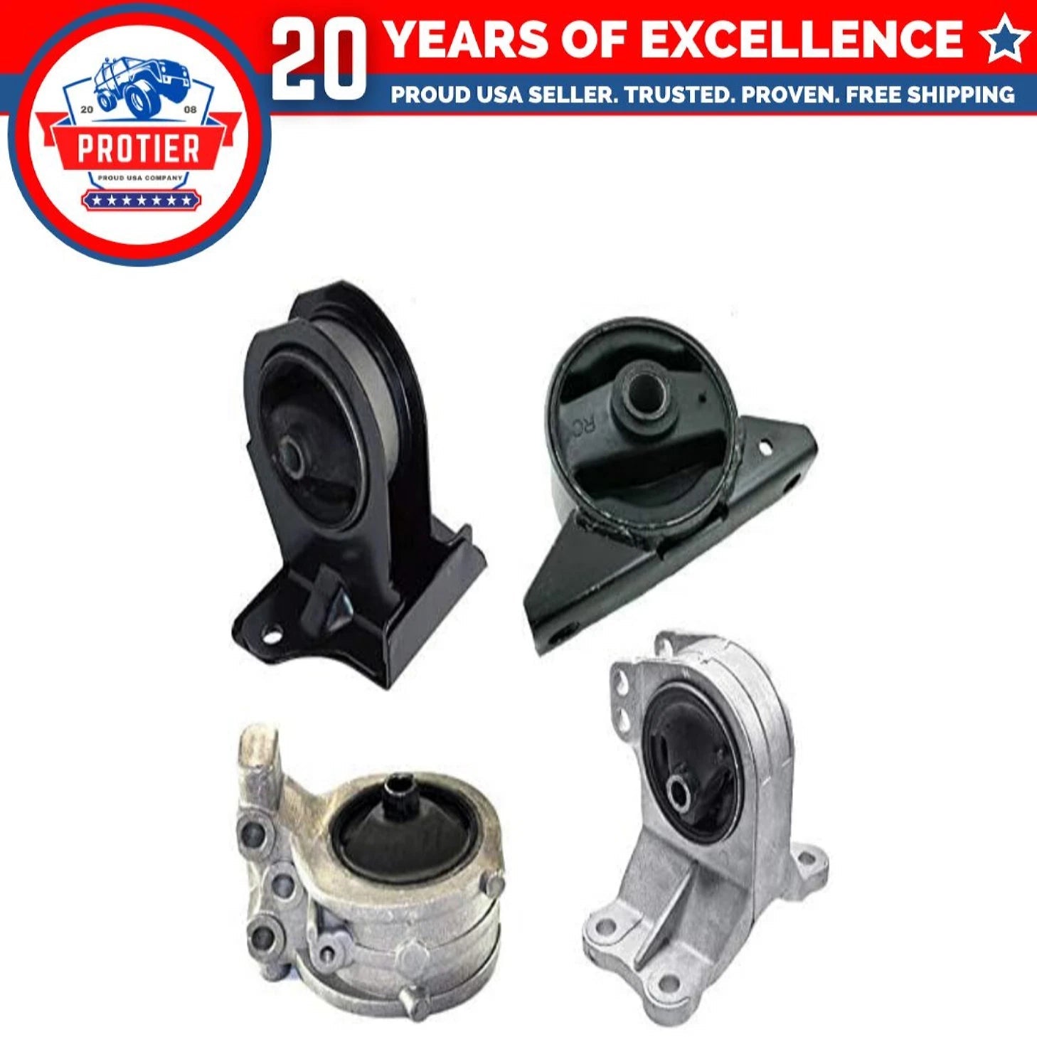 Fits 2003-2004 Chrysler Sebring 2.4L Coupe w/Manual Motor & Trans Mount 4PCS 6B93BC-57