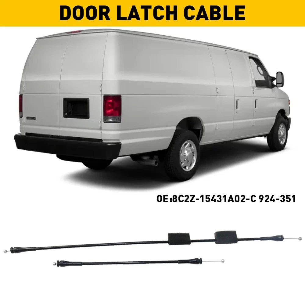 Rear Cargo Right Door Latch Release Cables for 1992-2014 Ford E150 E250 E350 Van 6B93BC-57