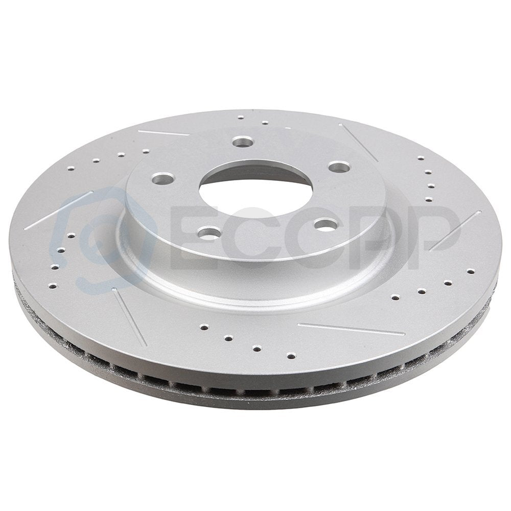296mm Front Drilled Brake Rotors Ceramic Brake Pads for 2007-2013 Nissan Altima KOEEP