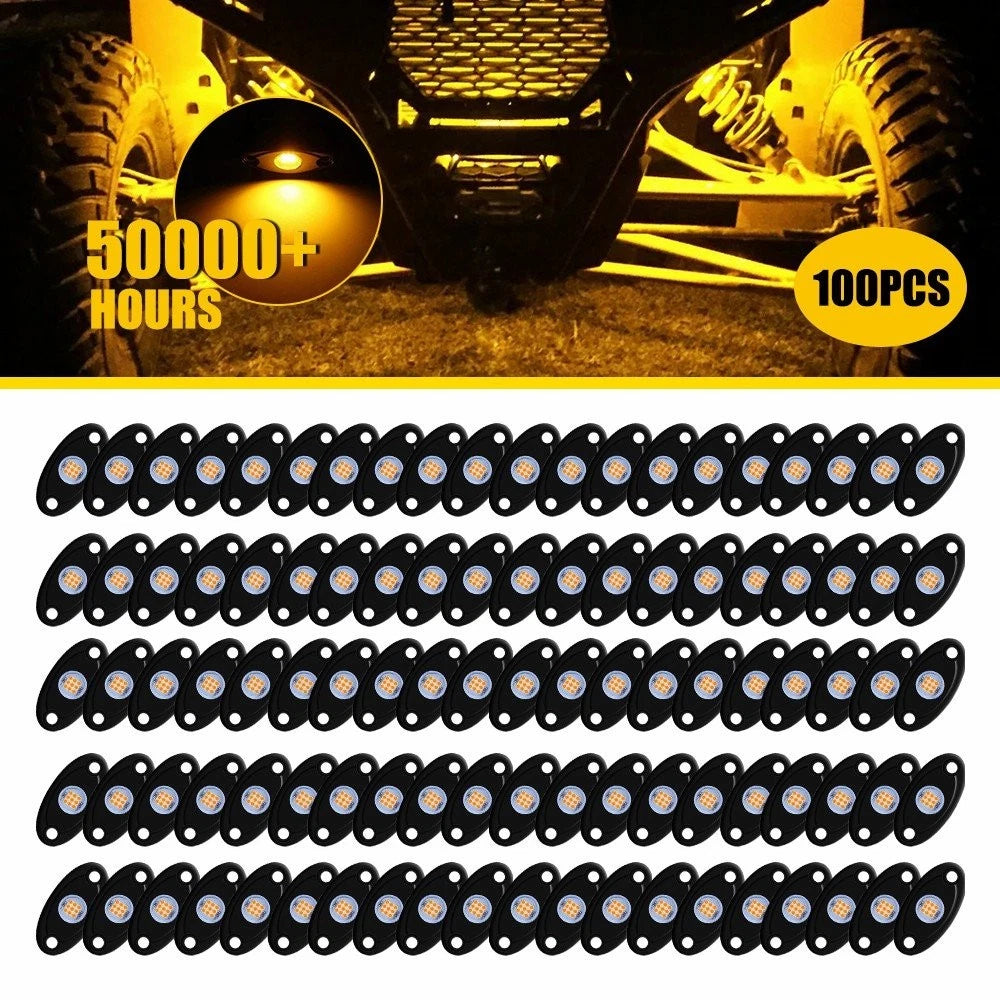 Amber Rock LED Light For Jeep Off-Road Truck UTV ATV 20Pod Underbody Wheel Light 6B93BC-57