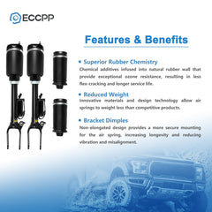 4PCS Front Suspension Shock Strut + Rear Air Spring For Mercedes ML320 ML350 450 6B93BC-57