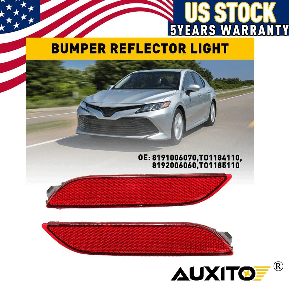 Red Lens Full LED Bumper Reflector Tail & Brake Lights For 2018-up Toyota Camry 6B93BC-57