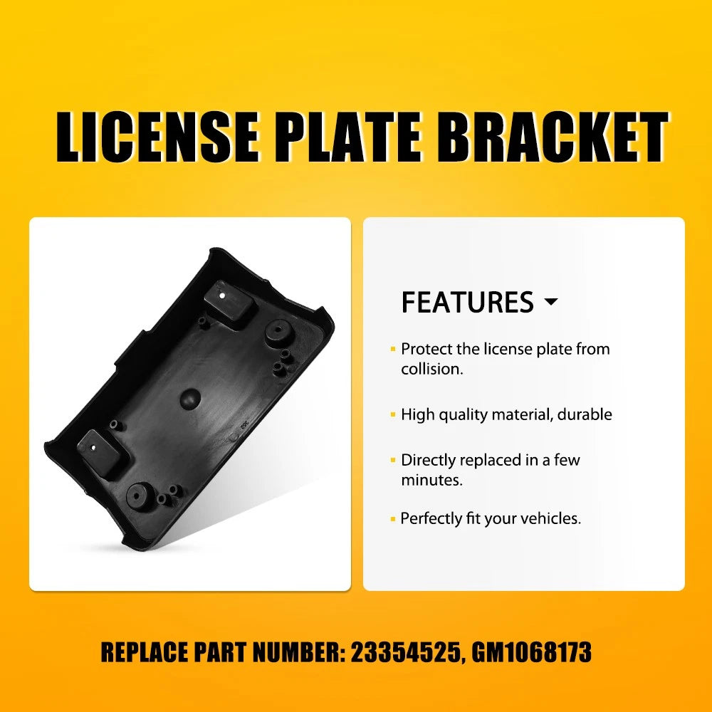 For 2016 2017 2018 GMC Sierra 1500 Front License Plate Tag Frame Bracket Holder 6B93BC-57