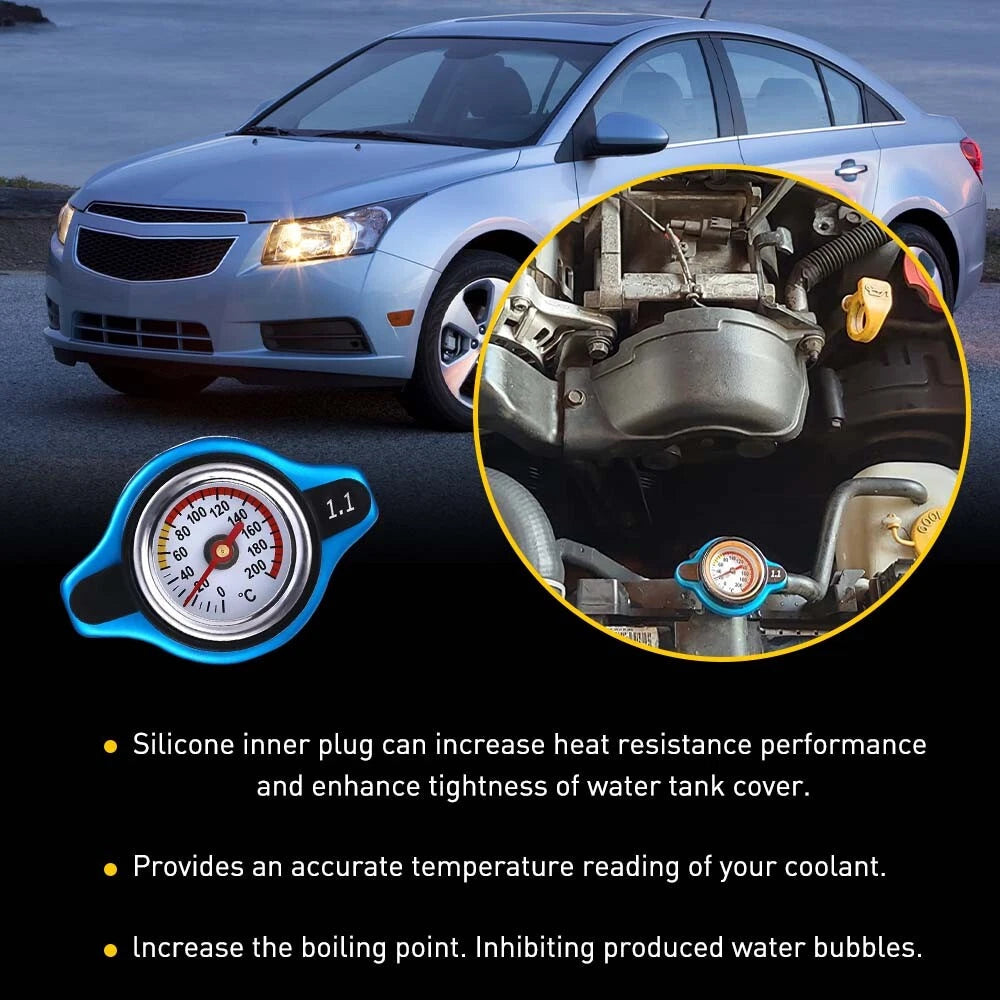 1.1Bar Small Head Car Vehicle Radiator Cap Water Temp Meter Thermostatic Gauge A 6B93BC-57