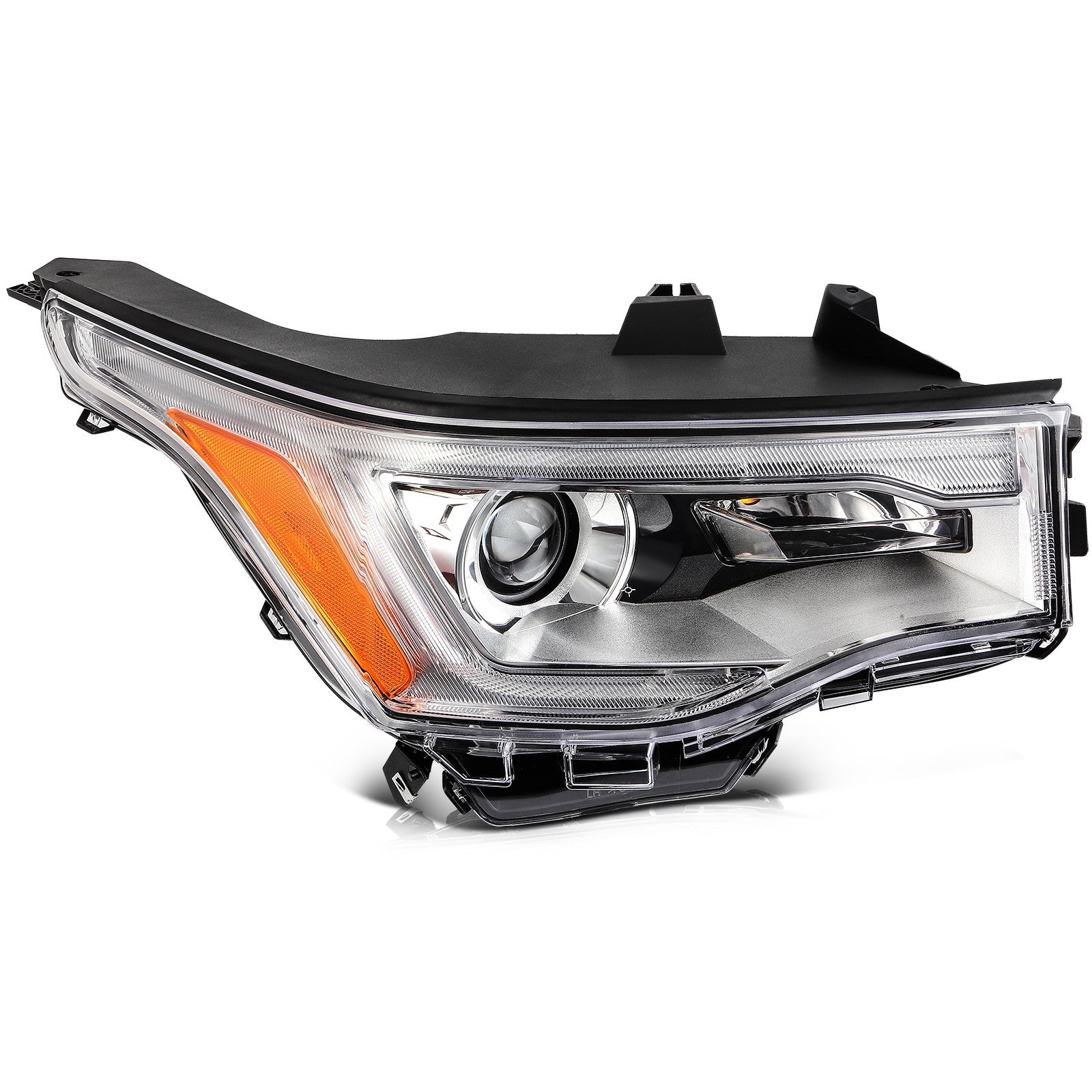 ECCPP LED Headlight For GMC Acadia 2.5L 3.6L 2017-2019 Right Side Chrome Amber 6B93BC-57