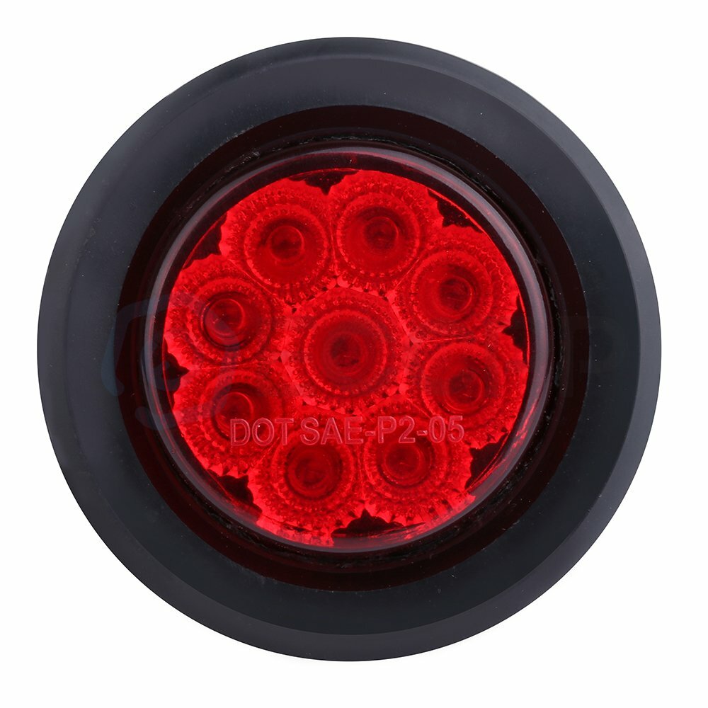 16x Red Amber 2 inch Round 9 LED Side Marker Trailer Light tail turn signal 6B93BC-57