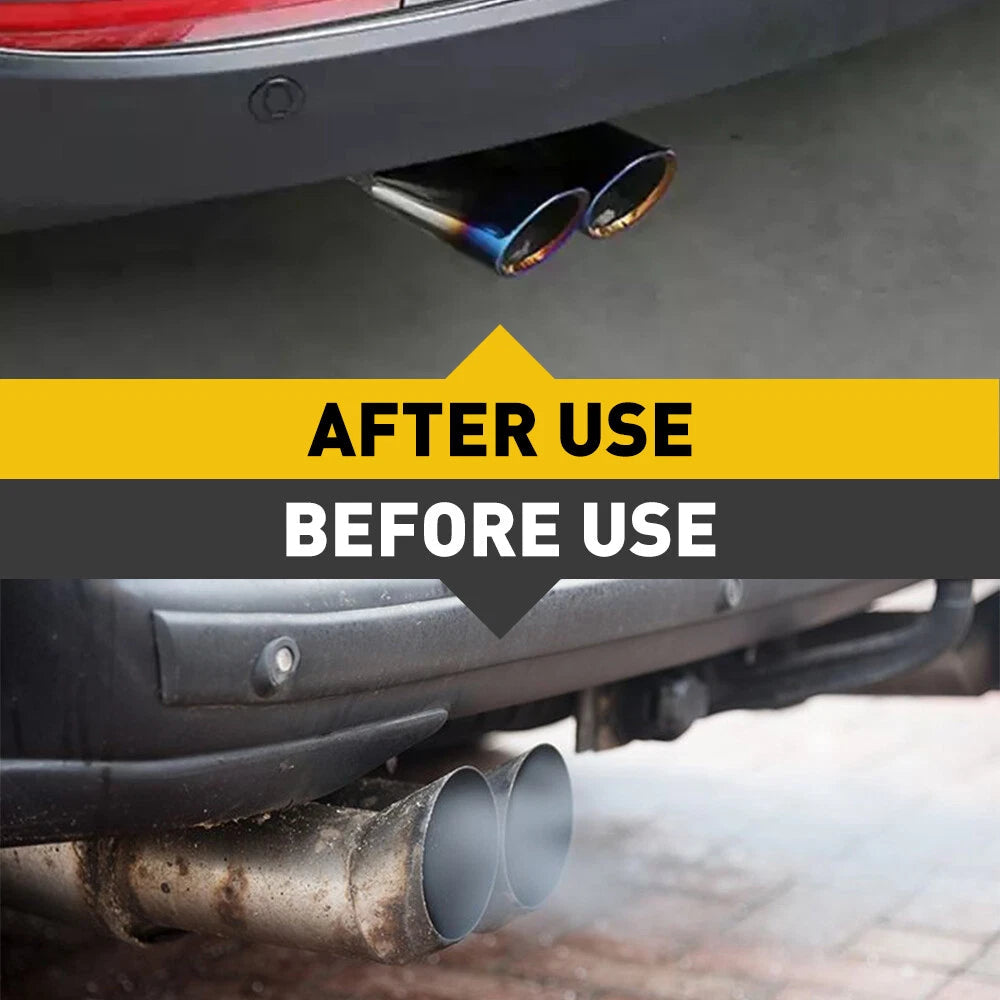 Car Muffler Tip Dual Exhaust Pipe Tail Burnt Titanium Stainless Steel EOA 6B93BC-57