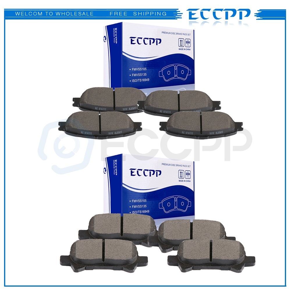 Front and Rear Brake Ceramic Pads For 2005 2006 2007 Toyota Avalon Performance 6B93BC-57
