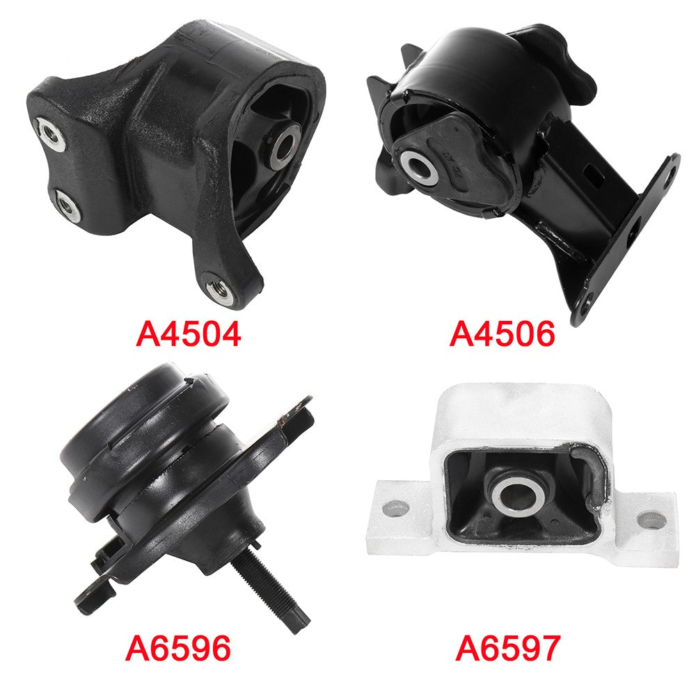ECCPP Engine Motor Transmission Mount 4pcs For AT Trans For 02-06 Honda CRV 2.4L ECCPP