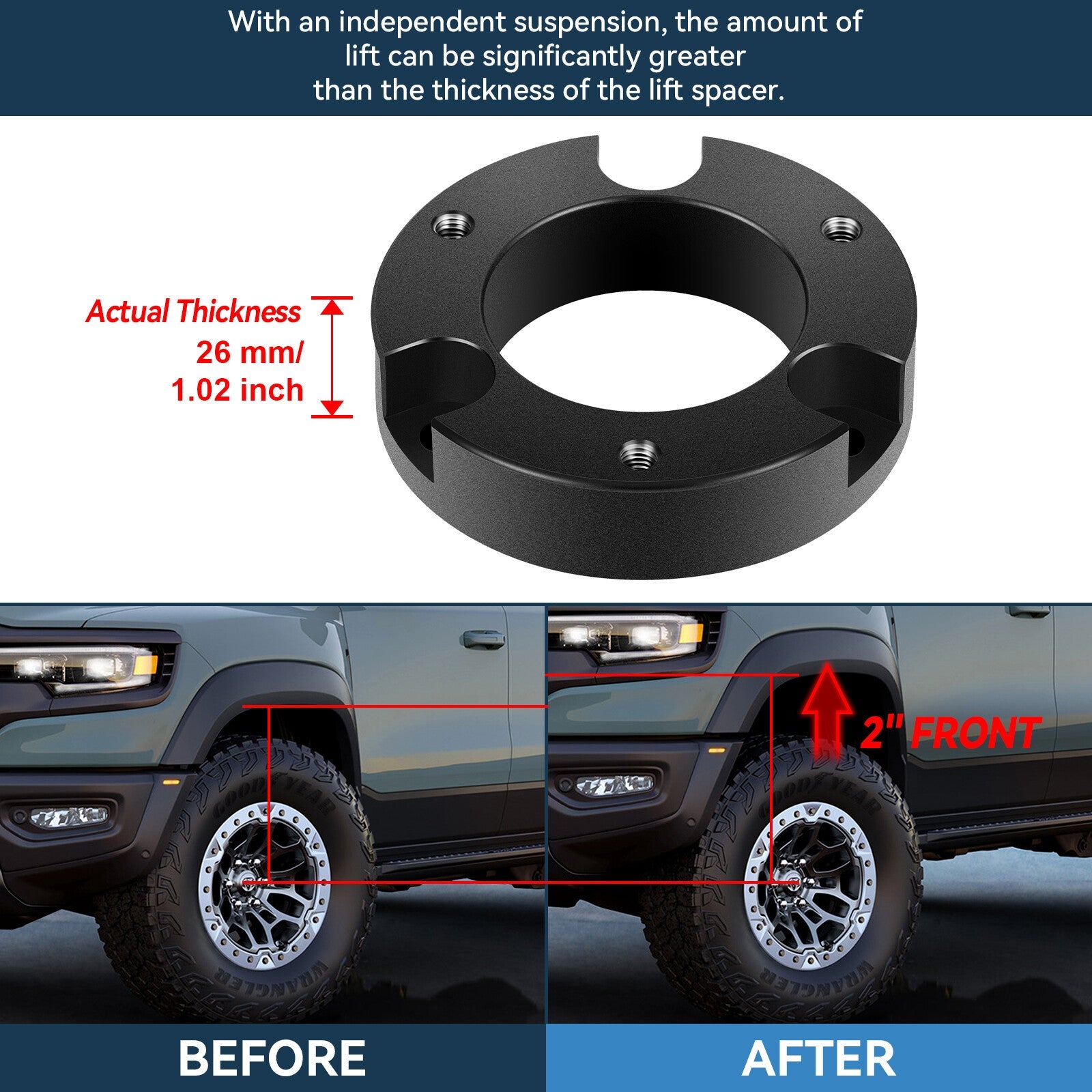 2" Front and Rear Leveling Lift Kit + Diff Drop For Toyota Tacoma 4WD 2005-2023 6B93BC-57