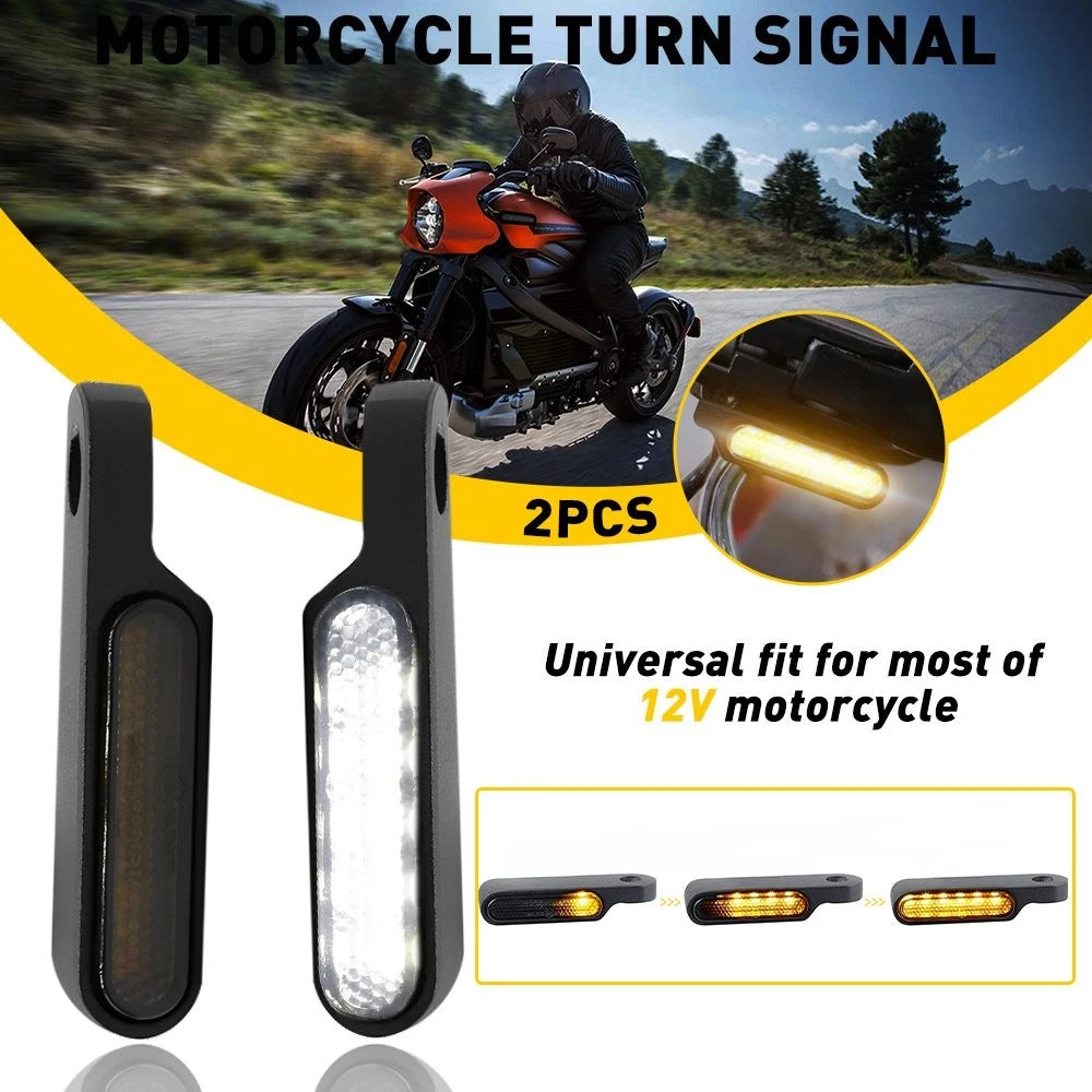 Motorcycle LED Turn Signals Amber Blinker Running Light For Yamaha Chopper EOA 6B93BC-57