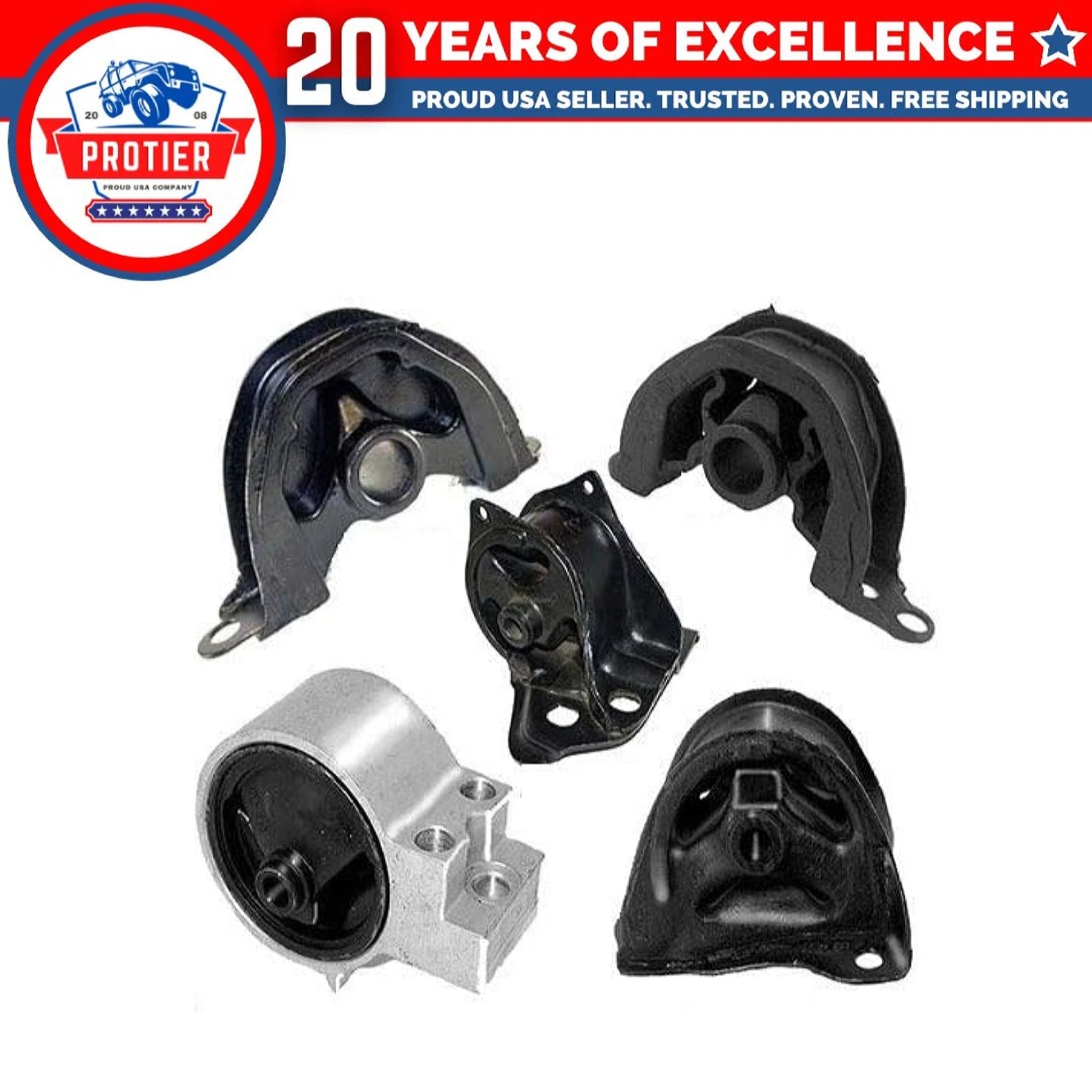 Fits 1994-1995 Honda Civic 1.6L EX Coupe Motor & Transmission Mount Set for 6B93BC-57