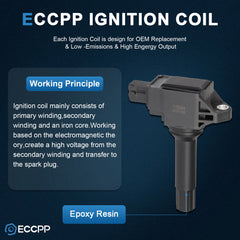 ECCPP 4 Ignition Coils For 2016-2017 Subaru Crosstrek 2017-2018 Forester 2.0L H4