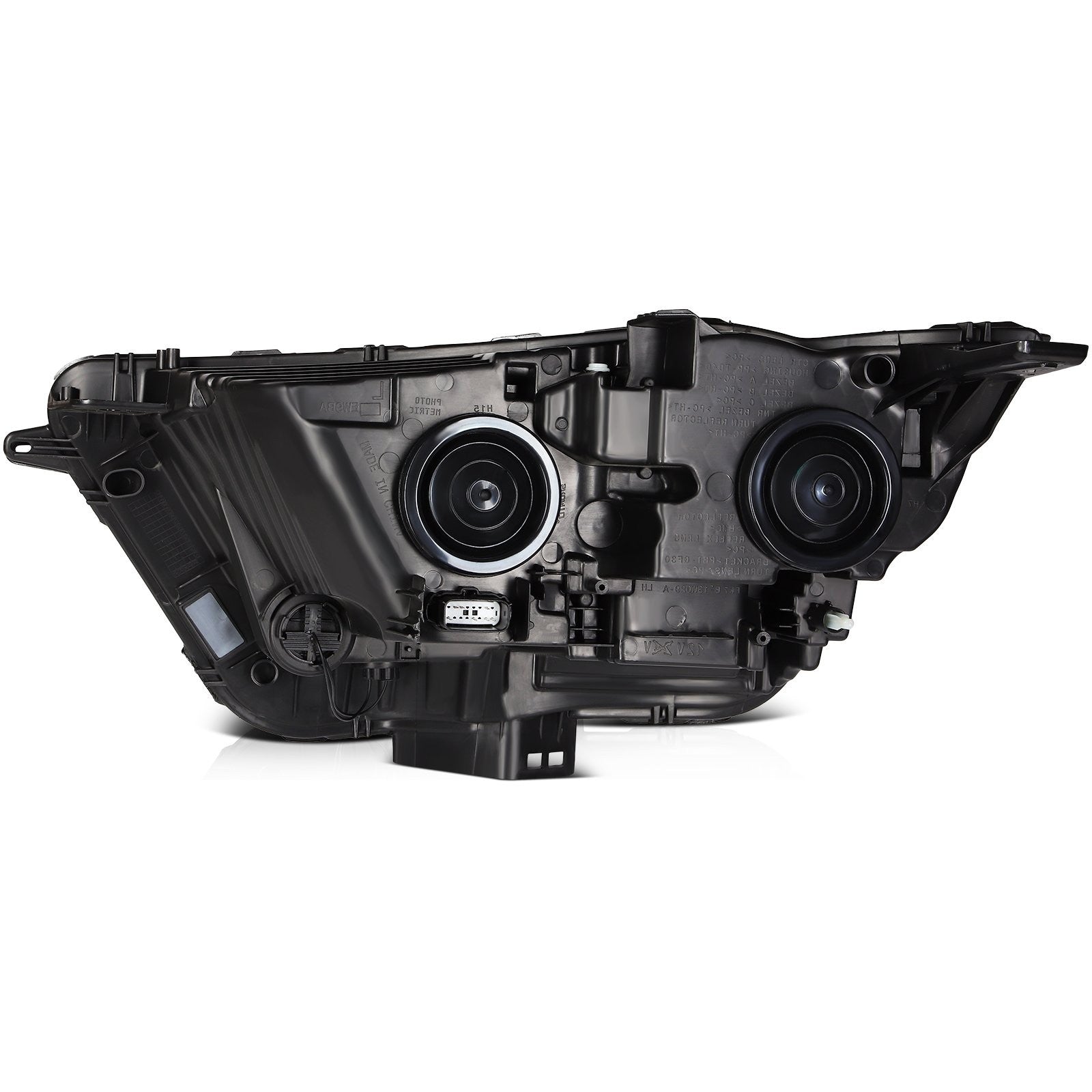 Pair Kit Halogen Headlights Assembly For 2015-2018 Ford Edge Black Amber 6B93BC-57