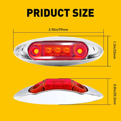 20x LED Side Marker Lights RV Truck Trailer Light Clearance Lamp 12V Waterproof 6B93BC-57