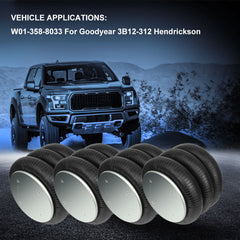 4PCS W01-358-8033 Air Suspension Bag Spring For Goodyear 3B12-312 Hendrickson 6B93BC-57