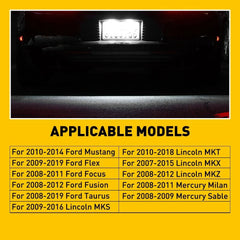 For 2010-14 Ford Mustang Flex "BRIGHTEST" WHITE LED License Plate Light Housing 6B93BC-57