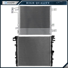Aluminum Radiator & AC Condenser Cooling Kit For 2007-2010 2011 Jeep Wrangler 6B93BC-57