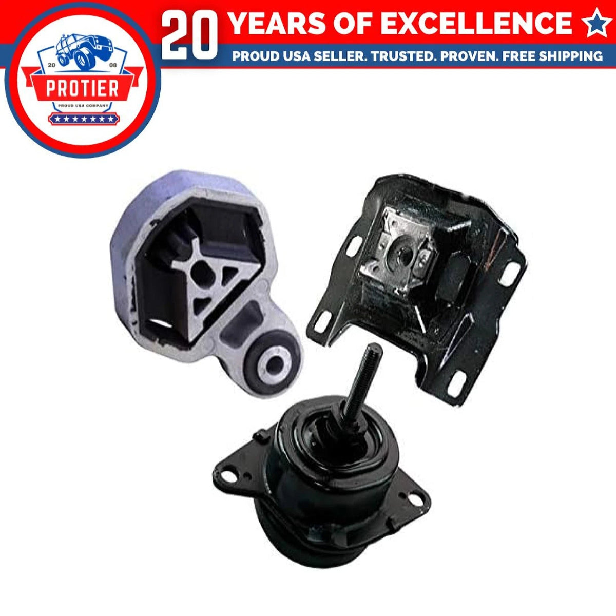 Motor & Torque & Trans Mount 3PCS Set Compatible for 2012-2015 Compatible ford 6B93BC-57