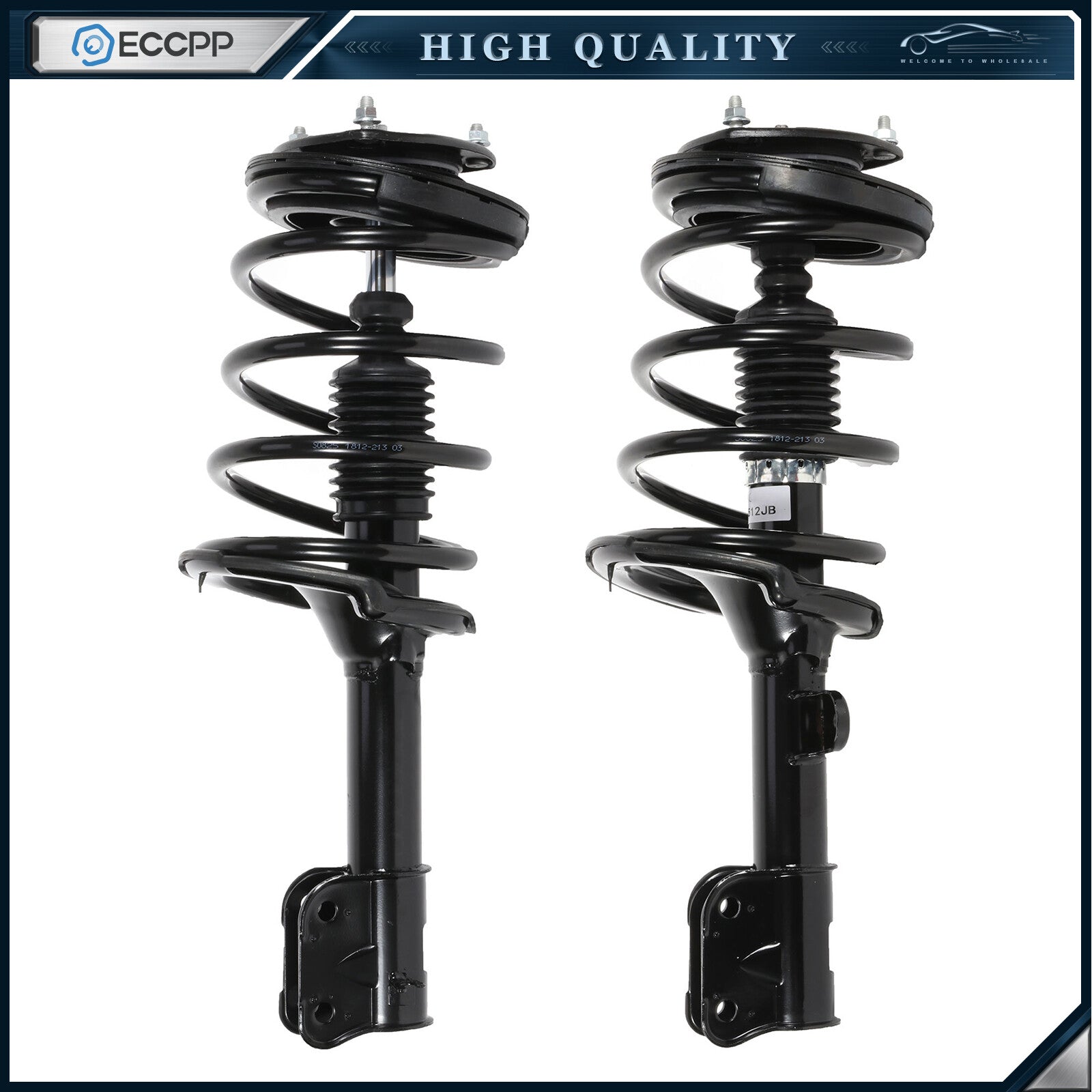 For Hyundai Santa Fe 2007-2009 Front 2pcs Complete Struts & Coil Spring Assembly 6B93BC-57