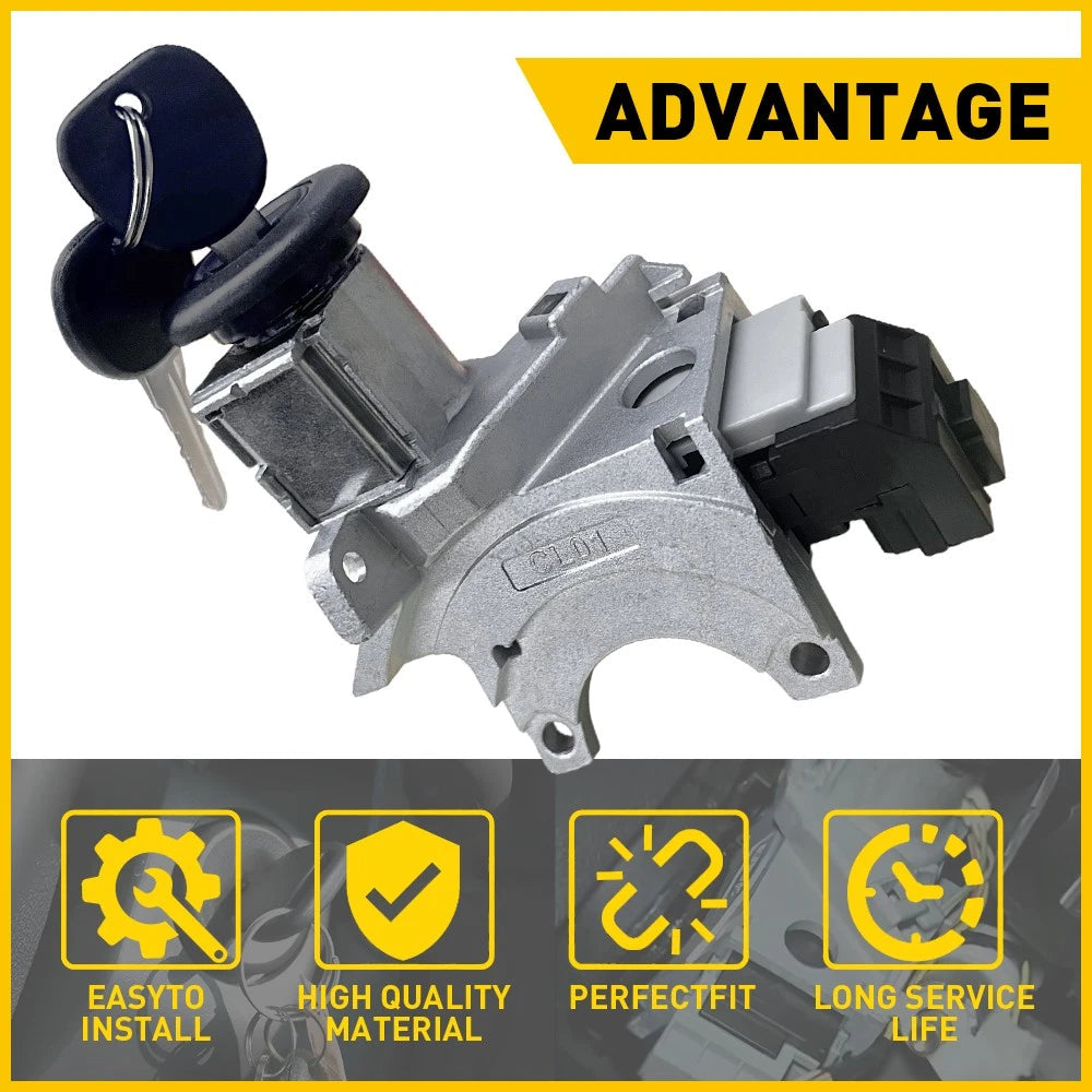 Ignition Lock Cylinder Switch & Housing for 2003-07 Chevrolet GMC Cadillac H2 A 6B93BC-57