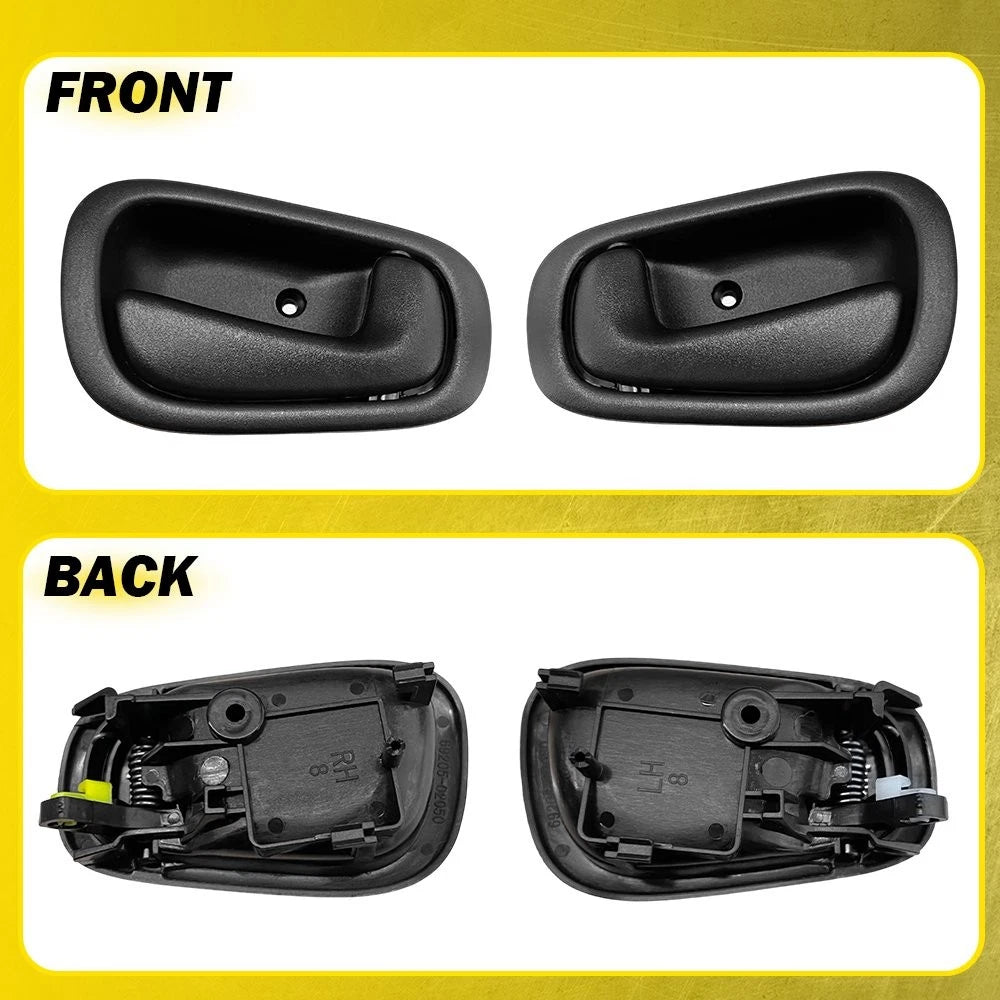 4PC Interior Door Handle For 1998-2002 Toyota Corolla/Chevrolet Prizm Black EOA 6B93BC-57