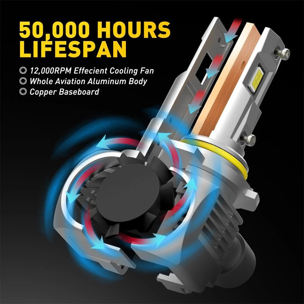 AUXITO 9005 HB3 H11 LED Headlight Kit Bulb High Low Beam White Super Bright EOA AUXITO
