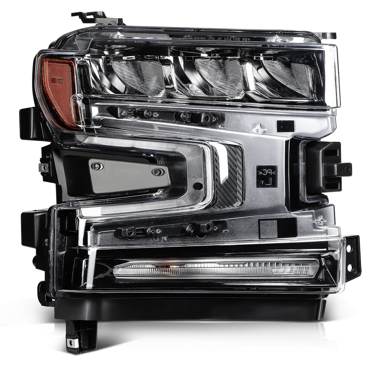 ECCPP Headlights Assembly For Chevrolet Silverado 1500 2019-2021 Pair Black 6B93BC-57