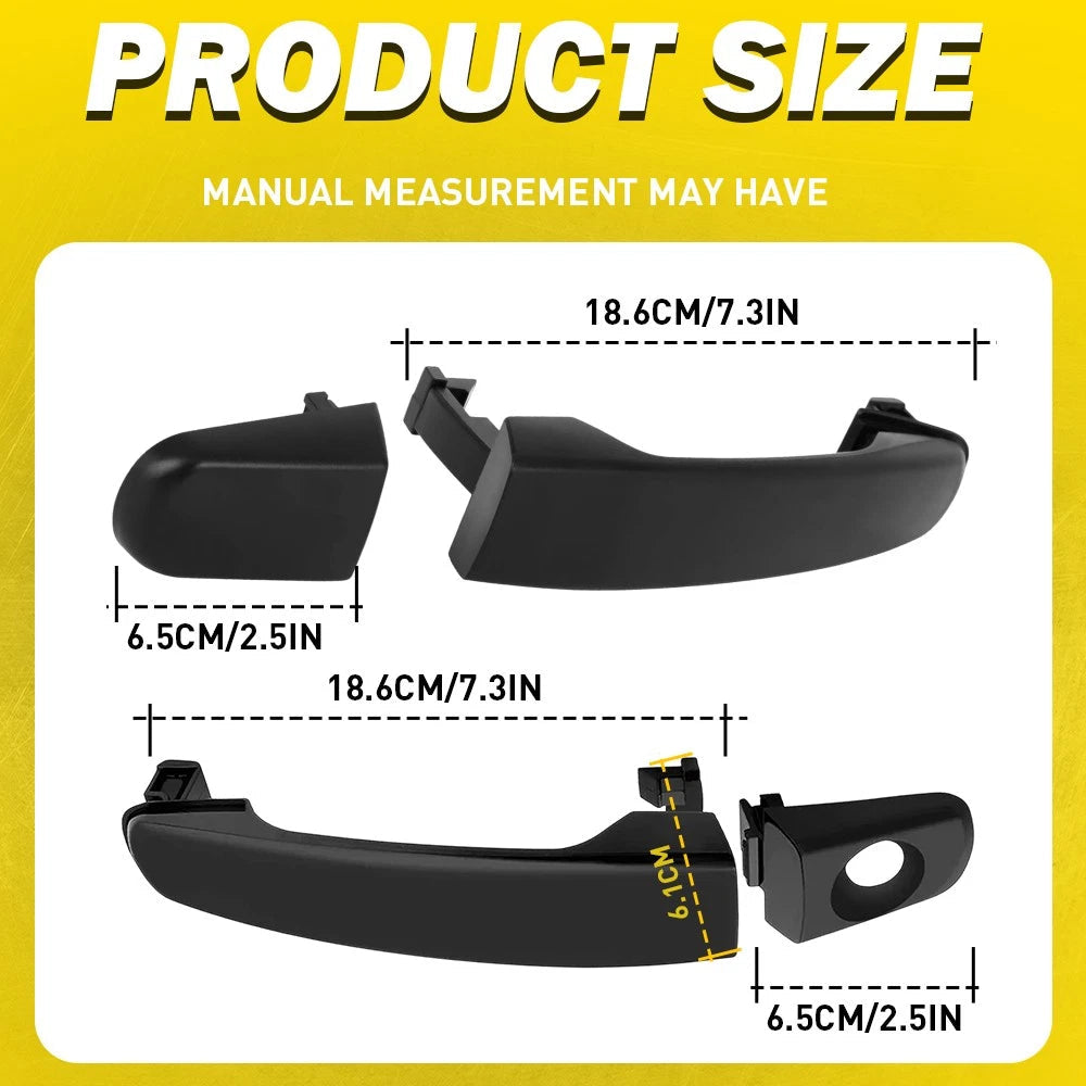 2Pcs Exterior Door Handle Front Left Right for Chevy Equinox 2005 2006-2012 EOA 6B93BC-57