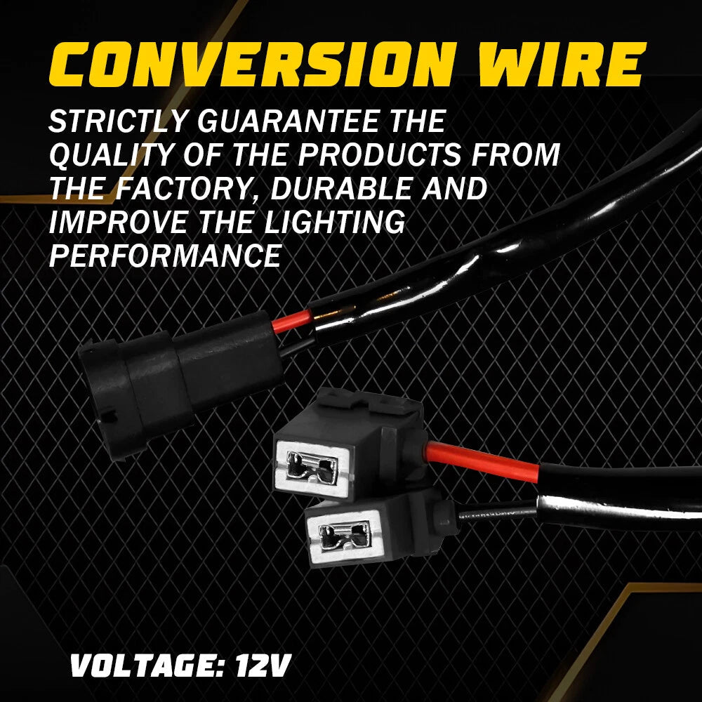 Conversion Wire H11 to H1 Two Harness Headlight Low Adapter Connector Plug EOA 6B93BC-57