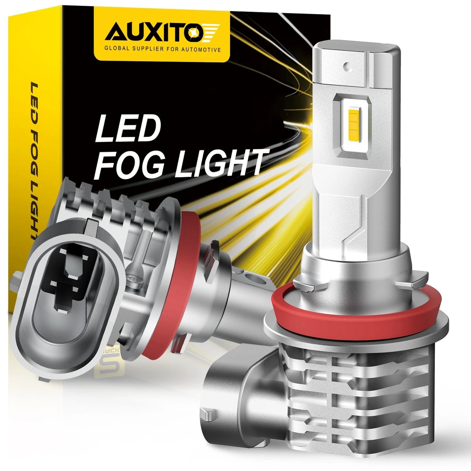 2X AUXITO H8 H11 Golden Yellow amber LED Driving Fog Light Bulbs Super Bright M4 6B93BC-57