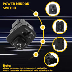 Power Mirror Switch DS1750 for 1999-03 Ford F150 Truck Driver Side Mirror Switch 6B93BC-57