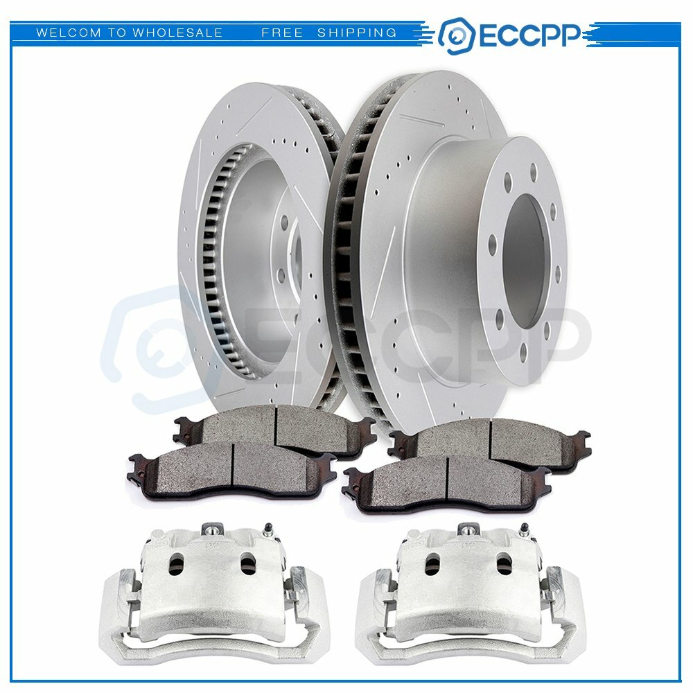 Front Brake Calipers & Rotors & Pads Set 8Pcs  For 2006-2008 Dodge Ram 1500 6B93BC-57