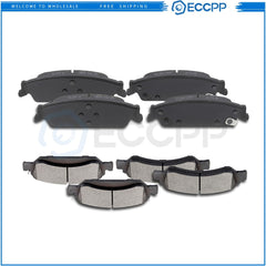 Front and Rear Performance Ceramic Brake Pads Kit for Chevy Silverado 1500 5.3L 6B93BC-57