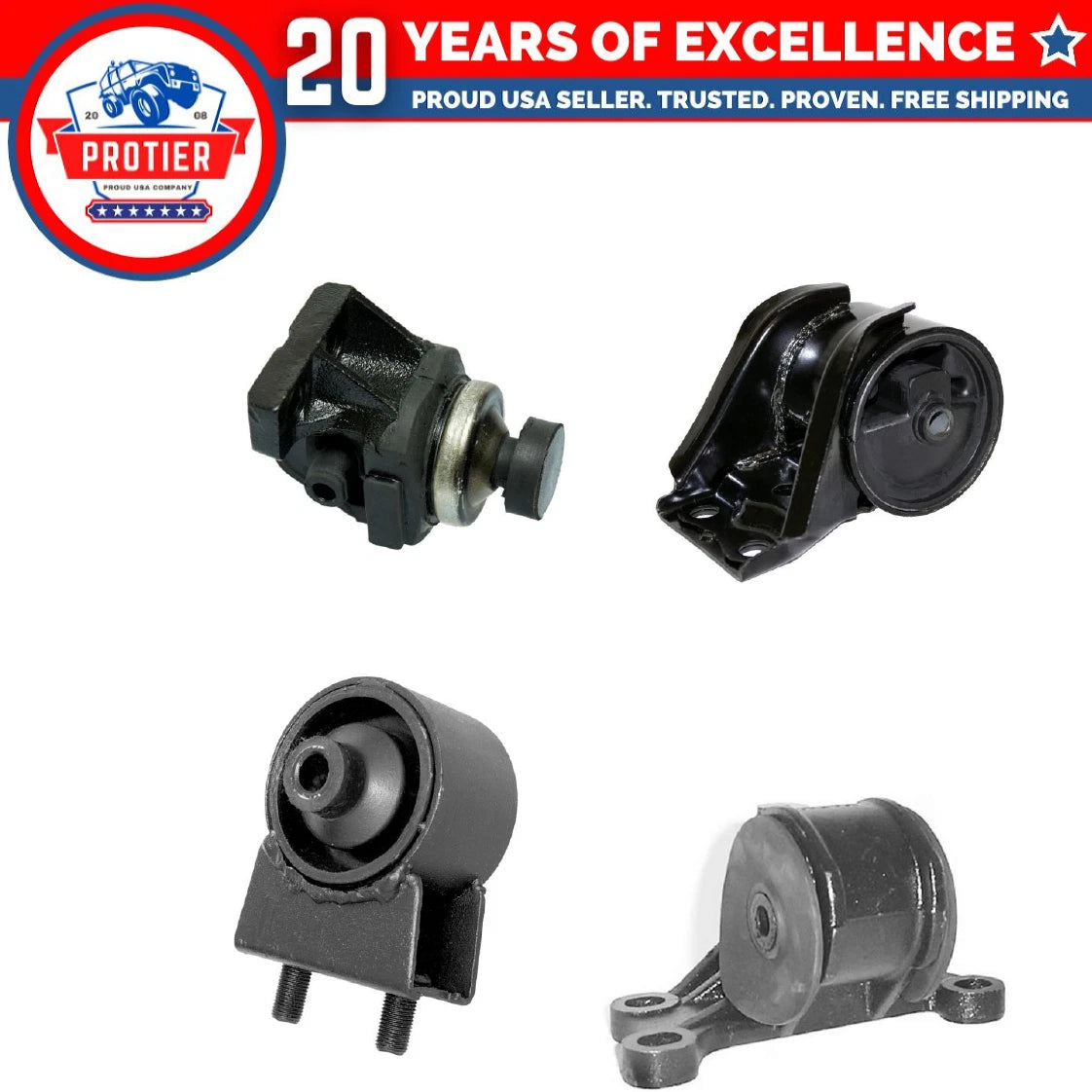 Engine Motor & Trans Mount 4PCS Set Fit 1994-1997 Mazda 626 2.0L for Auto Trans 6B93BC-57