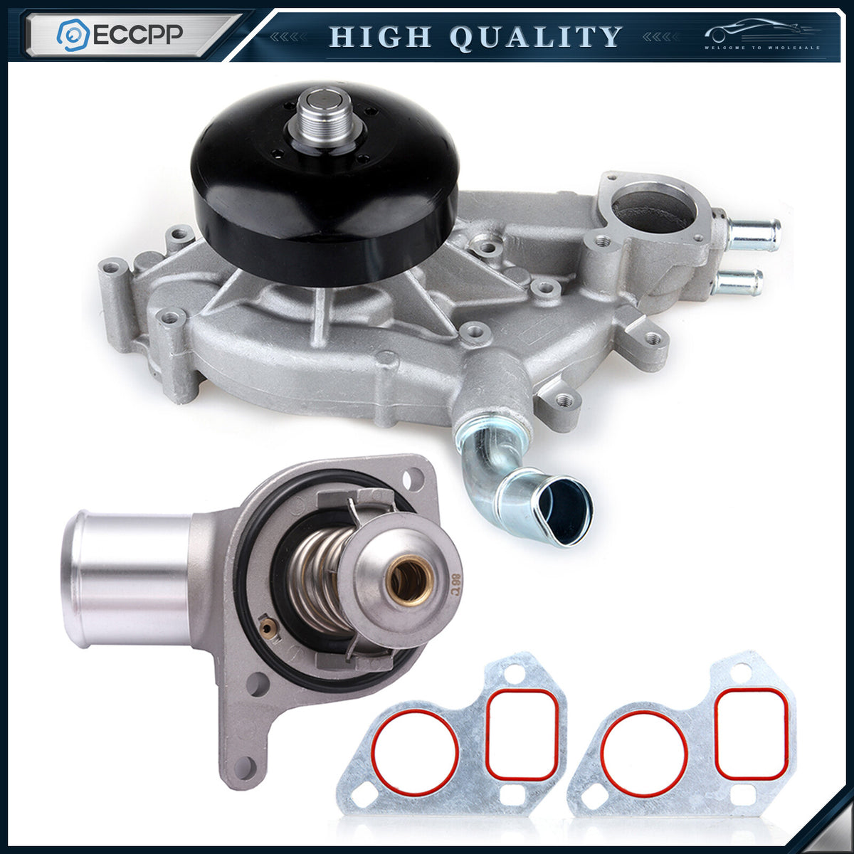 Water Pump Thermostat For Chevy Silverado Express Suburban GMC 4.8L 5.3L 6.0L