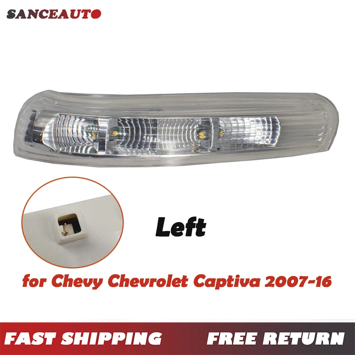 Left Side Rearview Turn Signal Light Mirror Lamp For Chevrolet Captiva 2007-2016