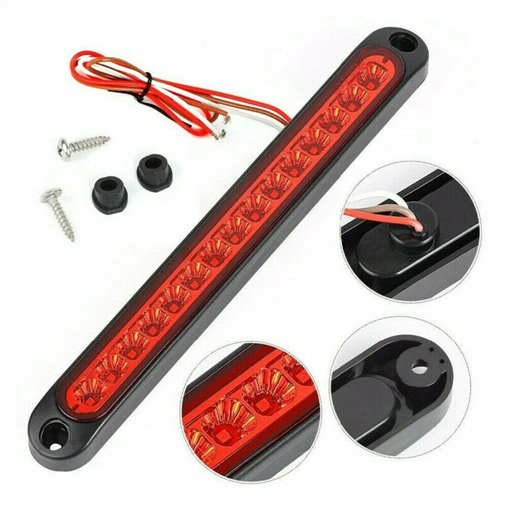 15 LED Car Tail Third Red Brake Stop Light Reversing Lights Strip Bar Warning EA 6B93BC-57