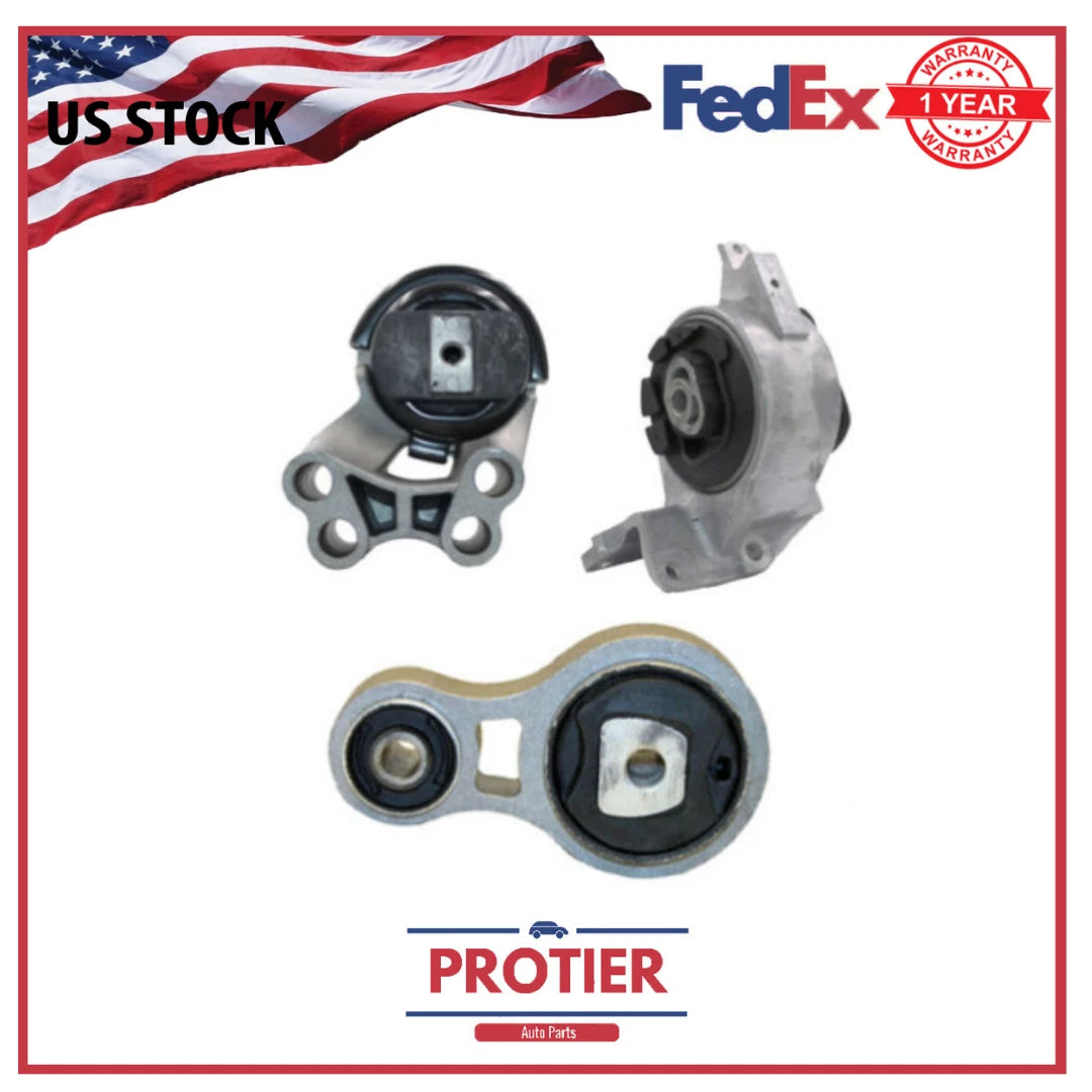 Engine Motor & Trans Mount 3PCS Set For 10-12 Ford Fusion/07-12 Lincoln MKZ 3.5L 6B93BC-57