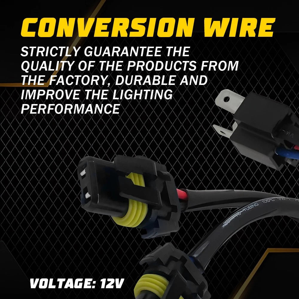 Conversion Wire 9003 to 9005 9006 Two Harness HeadLight Bulb Adapter Connector A 6B93BC-57