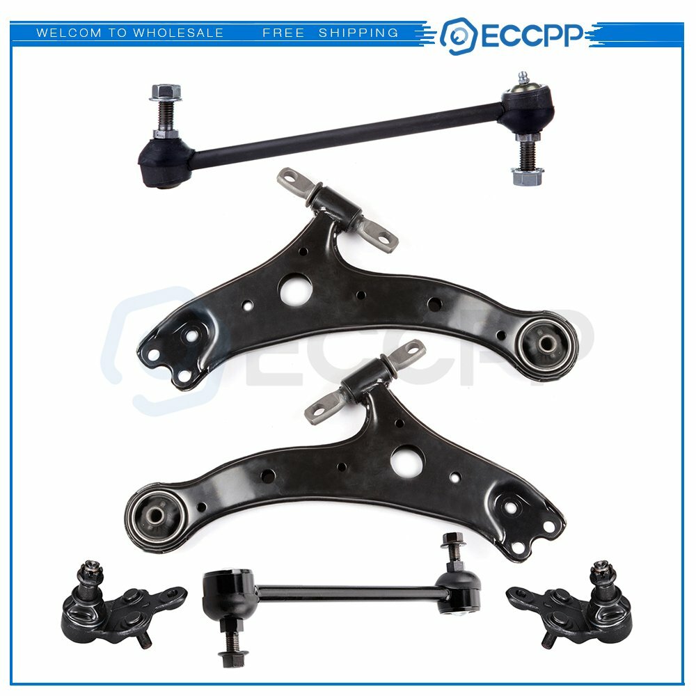 6pc Front Lower Control Arm & Ball Joints Sway Bars for Camry Solara ES300 ES330 6B93BC-57
