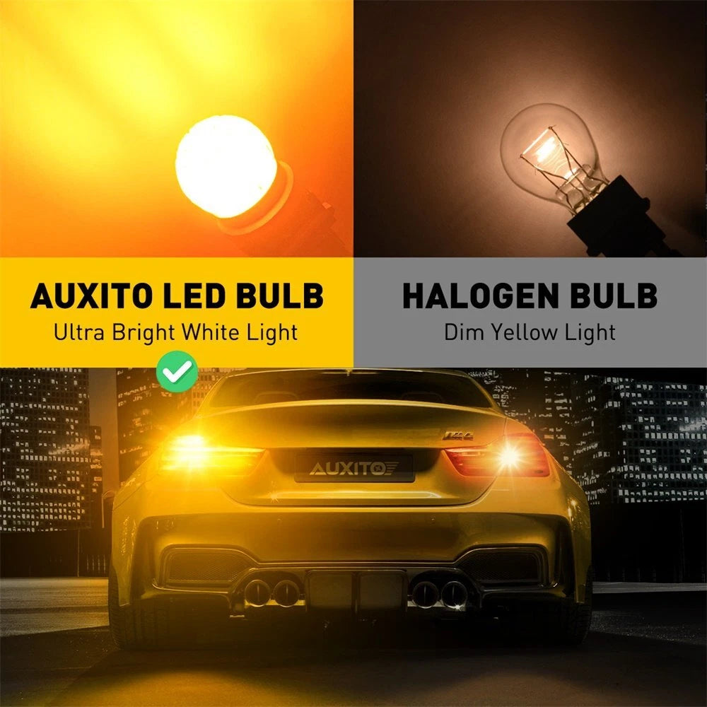3157 3157A Yellow/Amber LED Turn Signal Light Bulb For Chevy Silverado 1500 2500 6B93BC-57