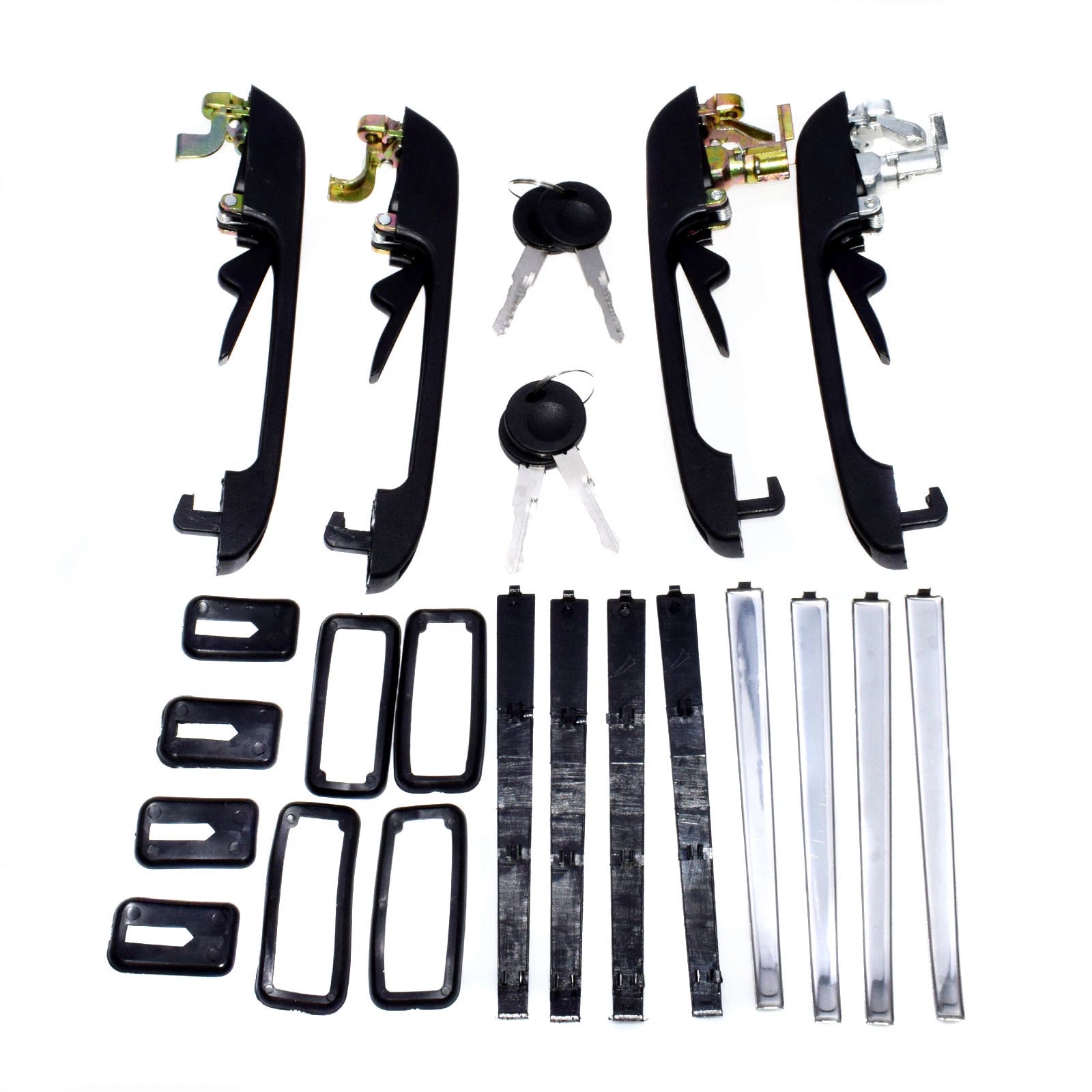 4Pcs Outside Door Handle Front Rear Left Right For VW Golf Jetta Rabbit Scirocco 6B93BC-57