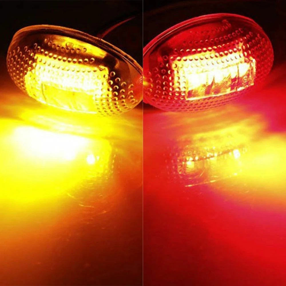 4x Bed LED Light Kit For 1999-2010 Ford F350 Amber/Red Side Fender Marker Dually 6B93BC-57