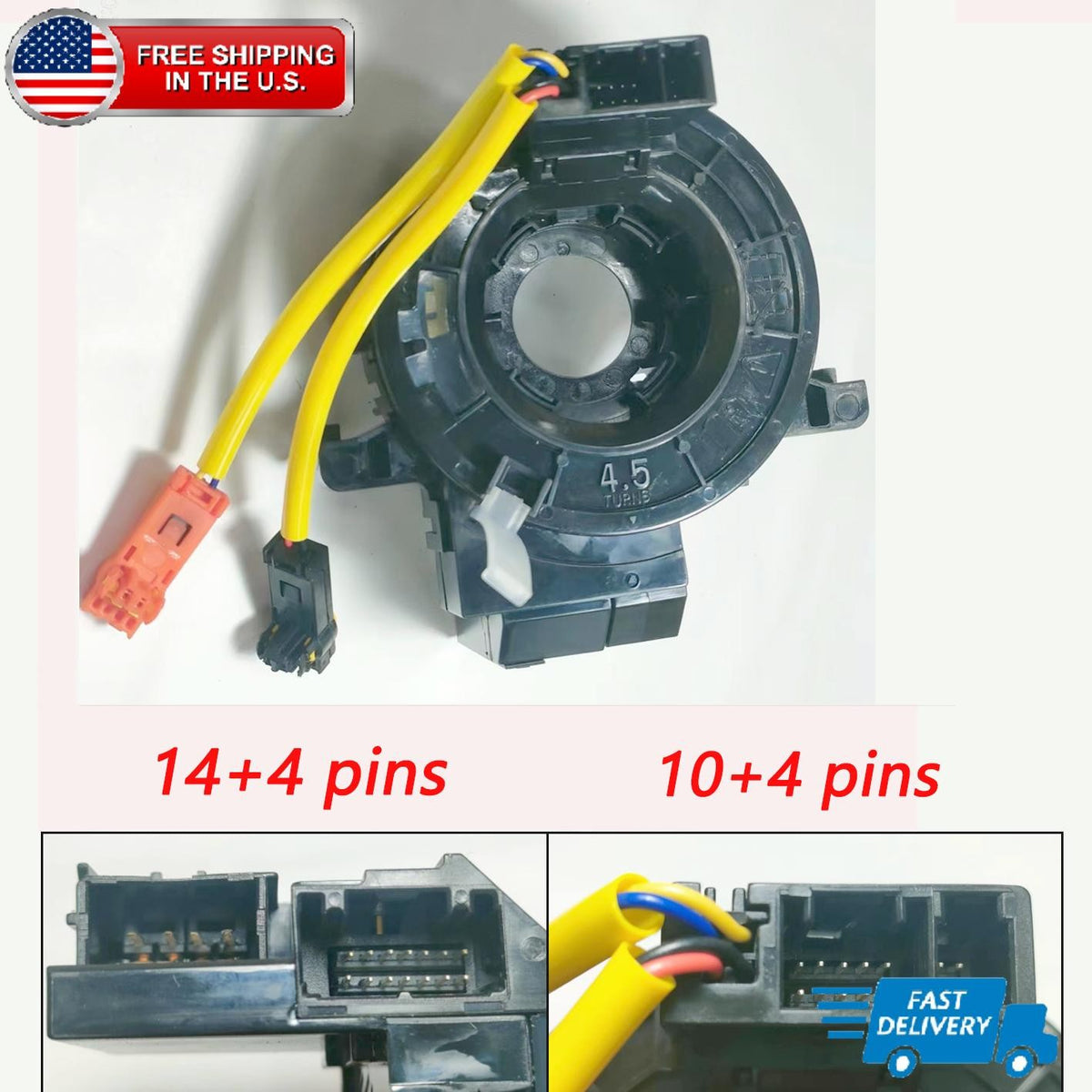 Clock Spring 14+4pins 83111-AJ43A For Subaru Legacy Outback 2010 2011 US Stock
